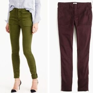 J. Crew Stretch Cargo Pants with Ankle Zippers 28P